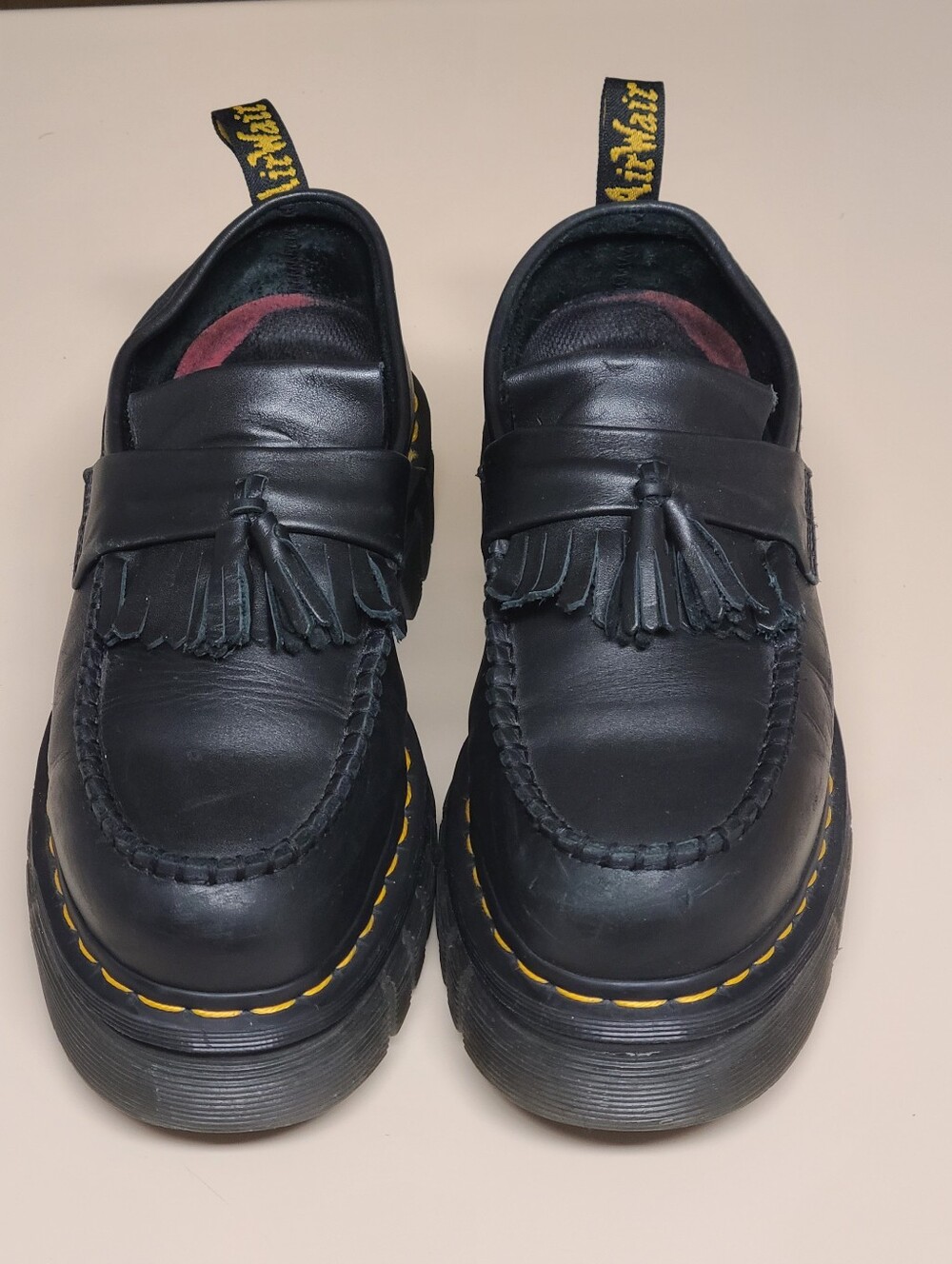 Dr. Martens Audrick Nappa Lux leather chunky platform loafers size 10 - Picture 3 of 9